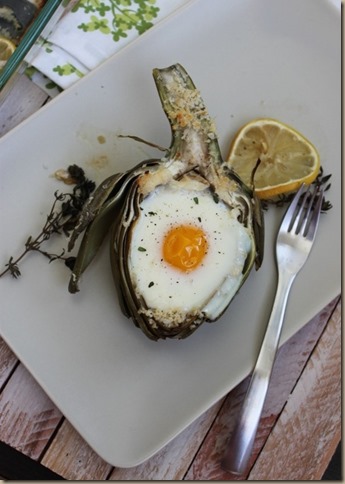 artichoke baked egg