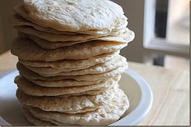 Homemade flour tortillas