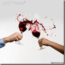 wine glasses breaking