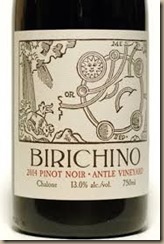 Wine Review: Birichino Pinot Noir Antle Vineyard 2014 and Malvasia