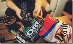 eating in front of tv