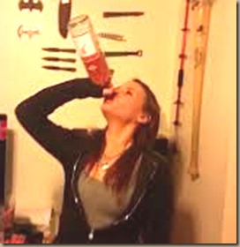 person chugging
