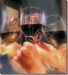 raising a wine glass