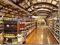 supermarket wine aisle