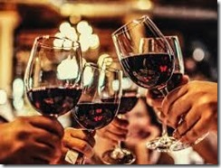 clinking wine glasses
