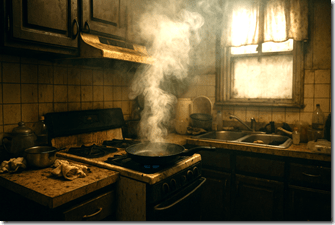 Smoky and funky kitchen