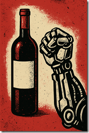 glass against the machine